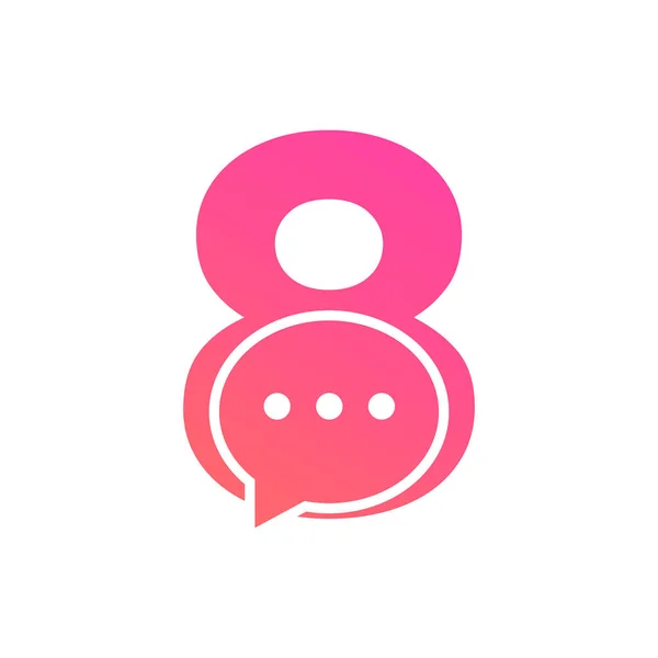 Carta Chat Comunicar Concepto Diseño Logotipos Con Símbolo Chat Burbujas — Vector de stock