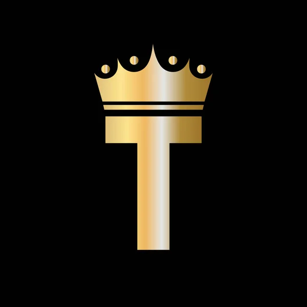 字母T慈善冠冕标志设计与单位符号向量模板 — 图库矢量图片