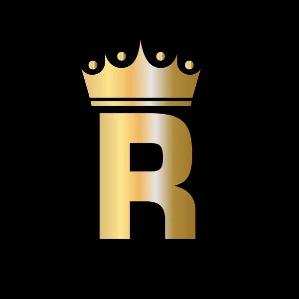 字母R慈善冠冕标志设计与单位符号向量模板 — 图库矢量图片