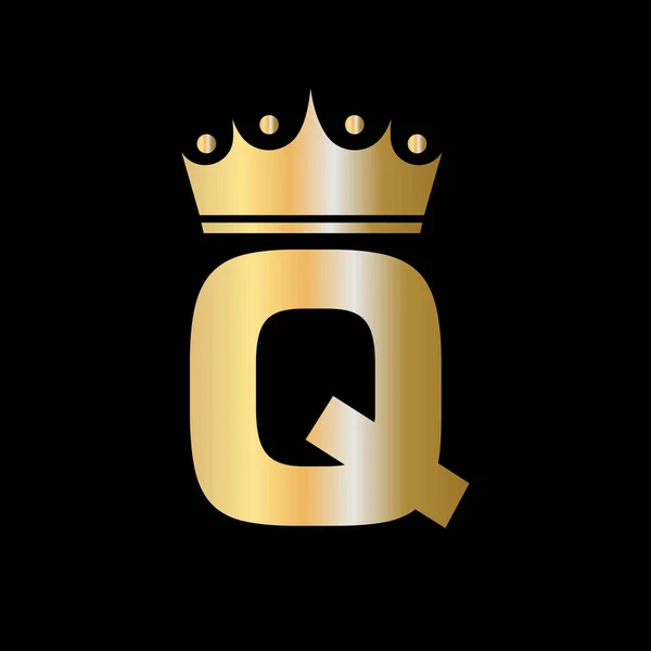 字母Q慈善冠冕标志设计与单位符号向量模板 — 图库矢量图片