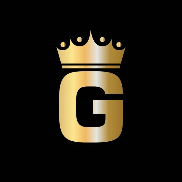 Letter Charity Crown Logo Design Unit Symbol Vector Template — Stock Vector
