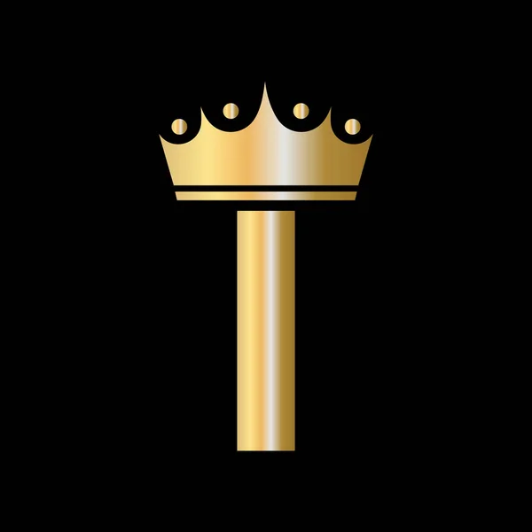 Letter Charity Crown Logo Design Met Eenheidssymbool Vectorsjabloon — Stockvector
