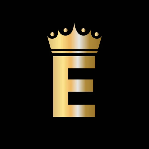 Letter Charity Crown Logo Design Unit Symbol Vector Template — 스톡 벡터