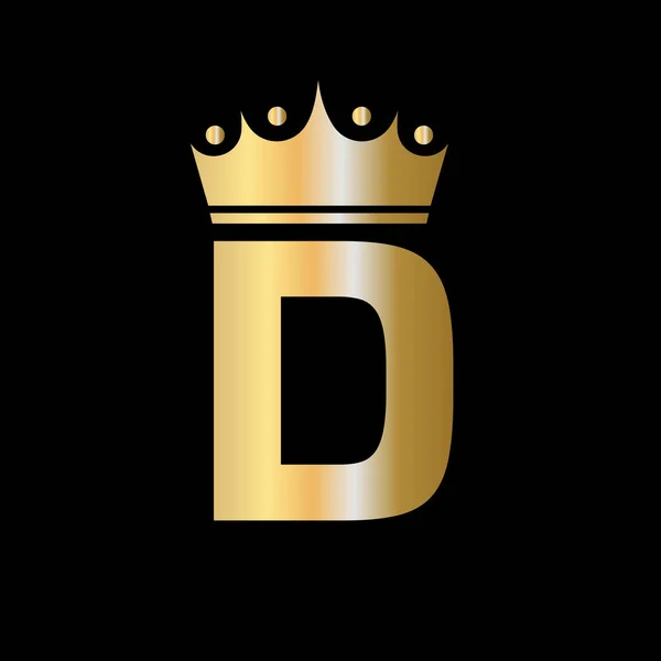 字母D慈善冠冕标志设计与单位符号向量模板 — 图库矢量图片