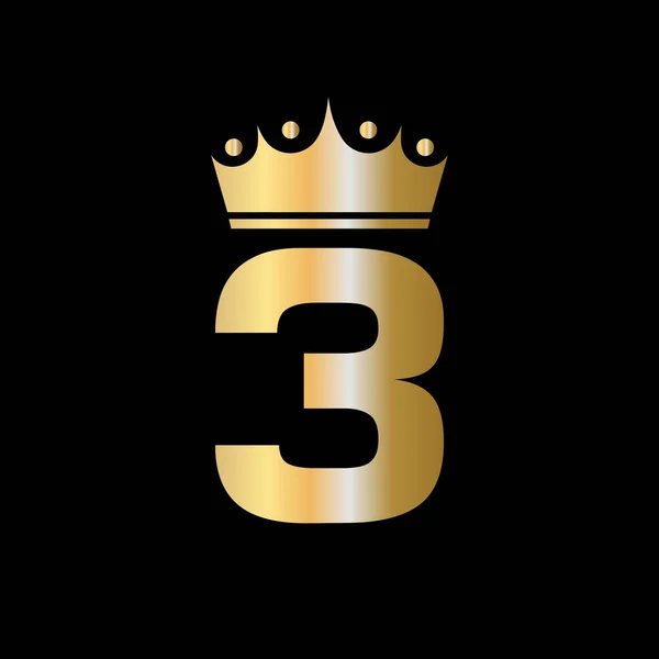 Carta Charity Crown Logo Design Com Modelo Vetor Símbolo Unidade —  Vetores de Stock