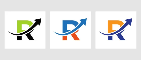 Lettera Logo Finanziario Logotipo Commerciale Finanza Vendita Con Simbolo Della — Vettoriale Stock