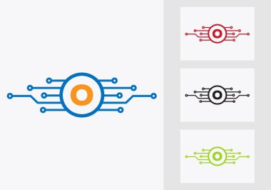 O Harfi Logo Tasarım Şablonu. Ağ Logosu Tasarımı