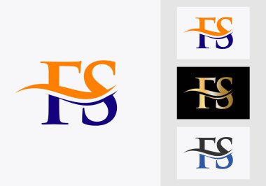 Initial Monogram Letter FS Logo Design. FS Logotype Template