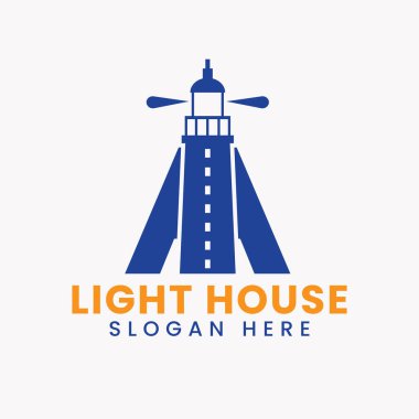 Letter A Light House Logo Vector Concept. Light House Logotype