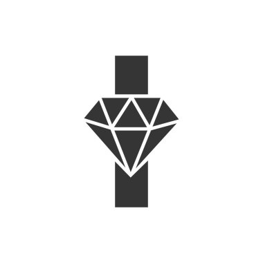I. Elmas Logosu Tasarımı. Elmas Simgesi Vektör Şablonlu Mücevher Logosu