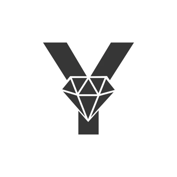 Letter Diamond Logo Design Jewelry Logo Diamond Icon Vector Template — Archivo Imágenes Vectoriales