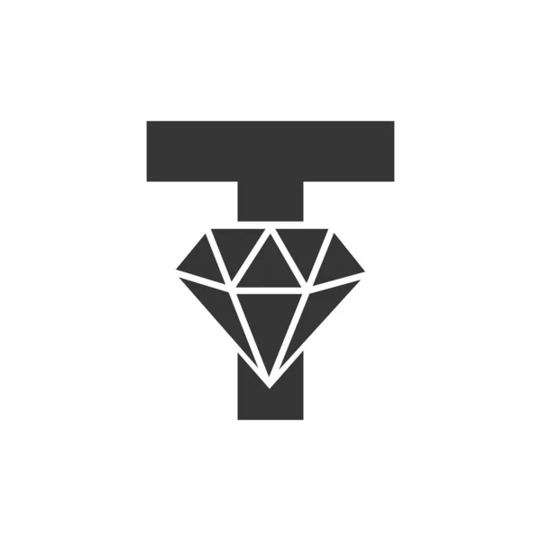 Letter Diamond Logo Design Jewelry Logo Diamond Icon Vector Template — Stock Vector