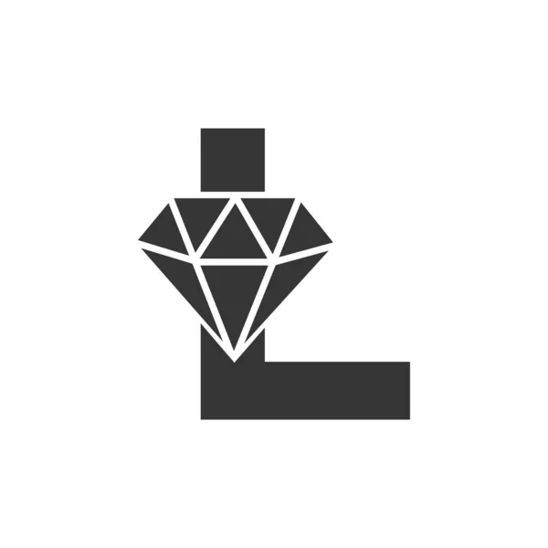 Letter Diamond Logo Design Jewelry Logo Diamond Icon Vector Template — Image vectorielle