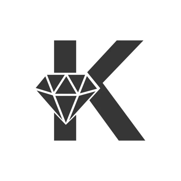 Letter Diamond Logo Design Jewelry Logo Diamond Icon Vector Template — Stok Vektör