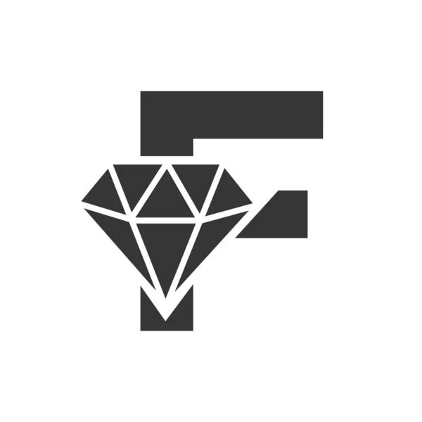 Letter Diamond Logo Design Jewelry Logo Diamond Icon Vector Template —  Vetores de Stock