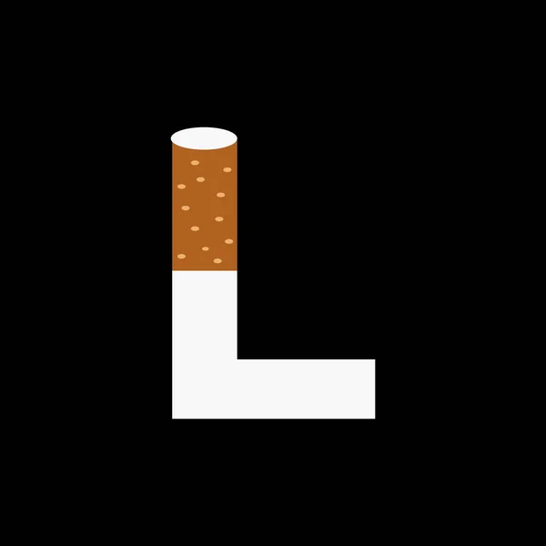 Harfi Sigara Ikonasıyla Birlikte Logo Konsepti Tütün Logosu Vektörü — Stok Vektör