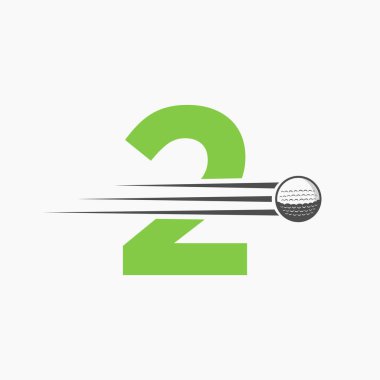 Mektup 2 Golf Logosu Tasarımı. İlk Hokey Spor Akademisi İşareti, Kulüp Sembolü