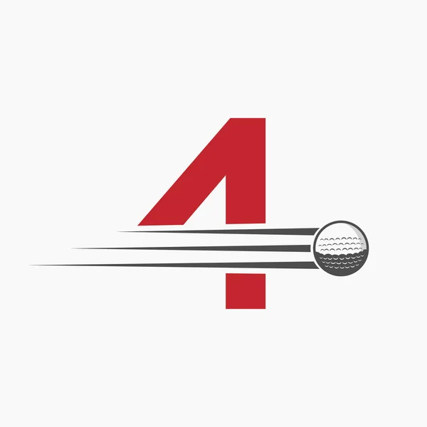 Carta Diseño Del Logotipo Del Golf Firma Inicial Academia Deportiva — Vector de stock