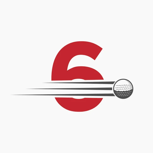 Brief Golf Logo Design Initiële Hockey Sport Academy Sign Club — Stockvector