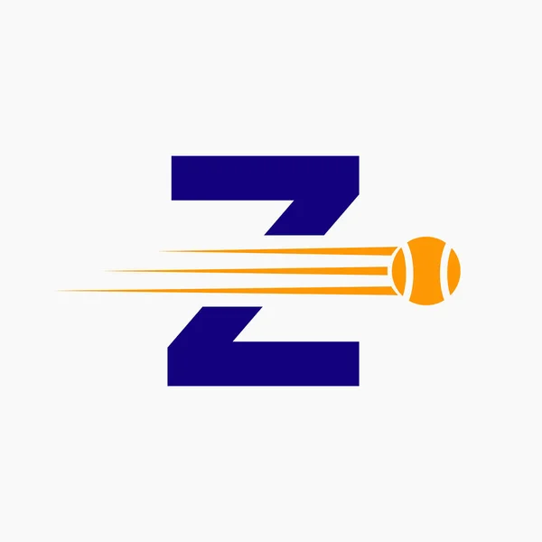 Początkowy List Tennis Logo Symbol Logotypu Sportowego Tenisa — Wektor stockowy