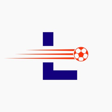Baş harfi L Futbol Logosu. Futbol Kulübü Sembolü