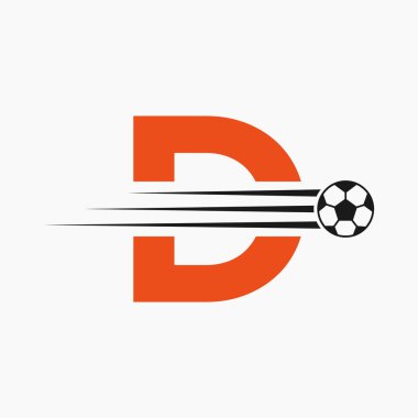 Baş harfi D Futbol Logosu. Futbol Kulübü Sembolü