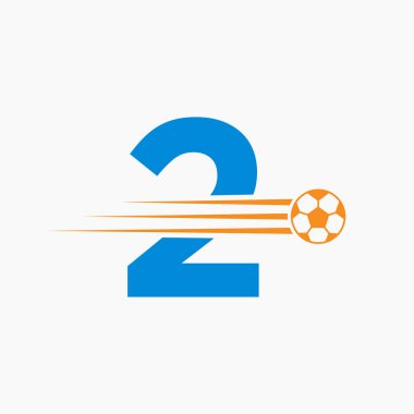 İlk Harf 2 Futbol Logosu. Futbol Kulübü Sembolü