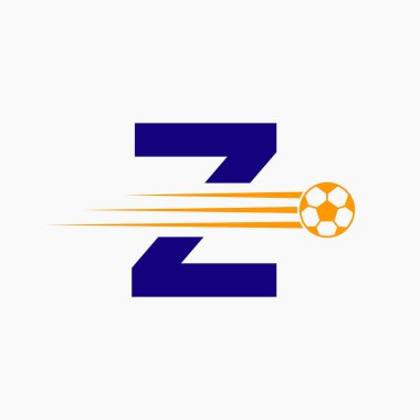 Z harfli futbol futbol logosu. Futbol Kulübü Sembolü