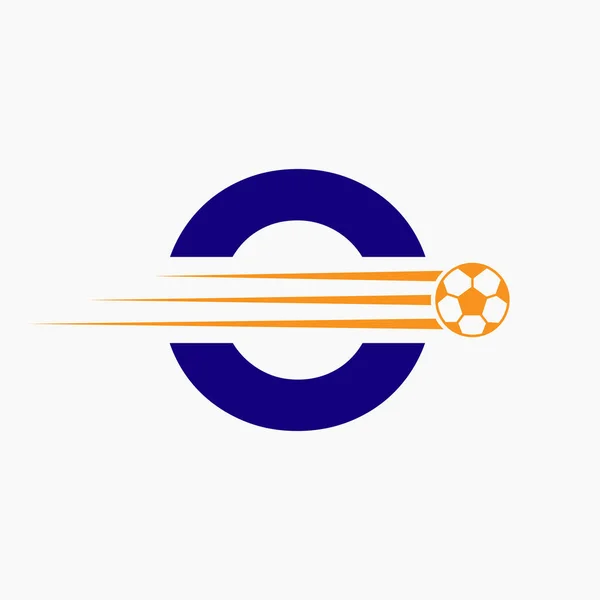 Początkowy List Soccer Football Logo Symbol Klubu Piłkarskiego — Wektor stockowy