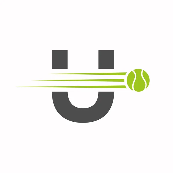 Initial Letter Tennis Logo Tennis Sports Logotype Symbol Template — Stock Vector