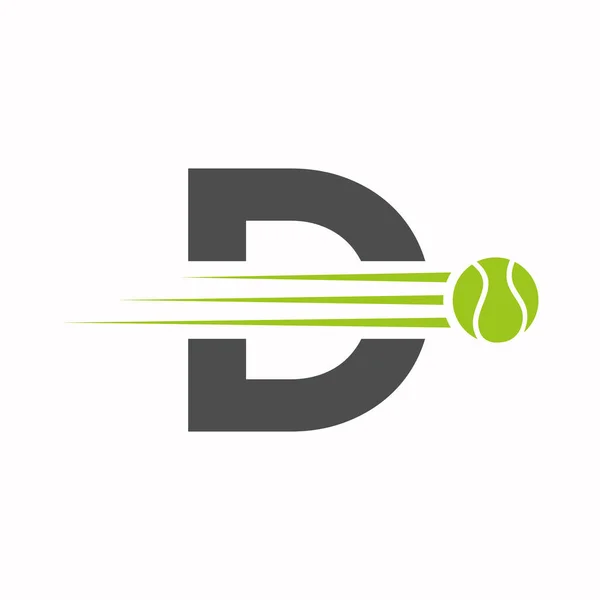 Letra Inicial Logo Tenis Tenis Deportes Logotipo Símbolo Plantilla — Archivo Imágenes Vectoriales