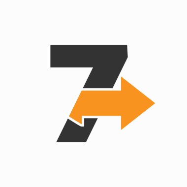 7. Mektup Ok Simgesi, Finansal Büyüme Logosu Tasarımı