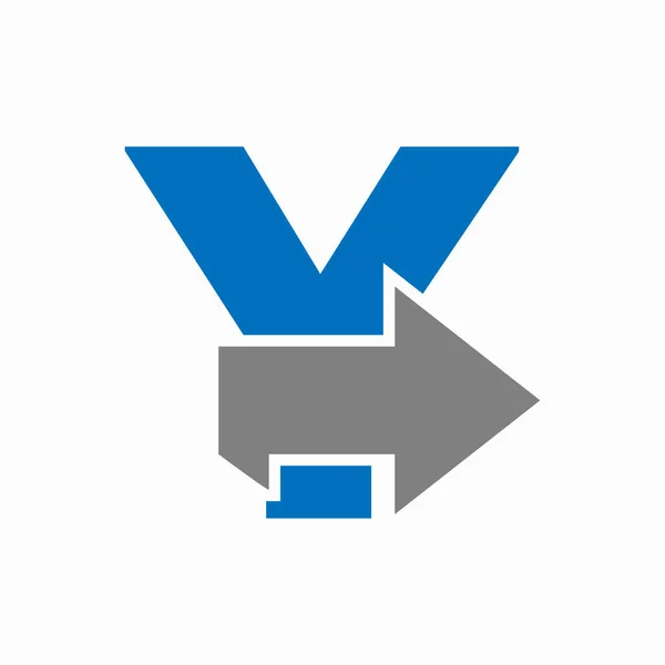 Letra Con Icono Flecha Diseño Del Logotipo Del Crecimiento Financiero — Vector de stock