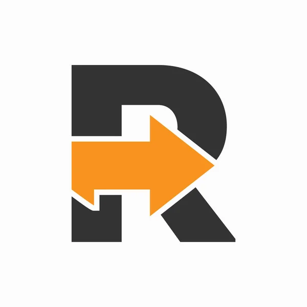 Buchstabe Mit Pfeil Symbol Logo Design Für Finanzwachstum — Stockvektor