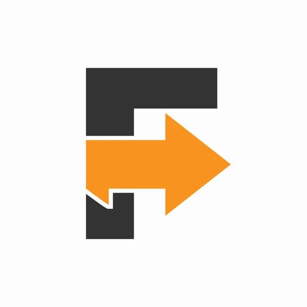 Simgesi Ile Harfi Finansal Büyüme Logosu Tasarımı — Stok Vektör