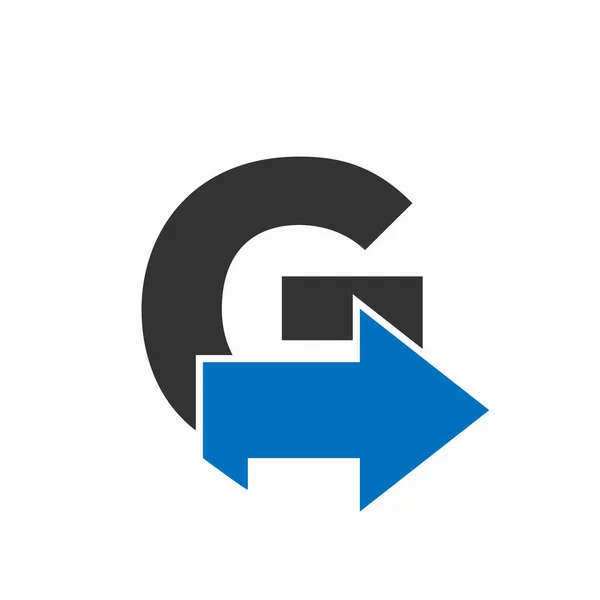 Letter Arrow Icon Financial Growth Logo Design — Stock Vector