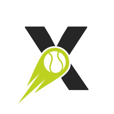 İlk Harf X Tenis Kulübü Logo Tasarım Şablonu. Tenis Spor Akademisi, Kulüp Logosu