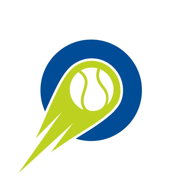 Początkowy Wzór Projektu Logo Klubu Tenisowego Tennis Club Akademia Tenis — Wektor stockowy