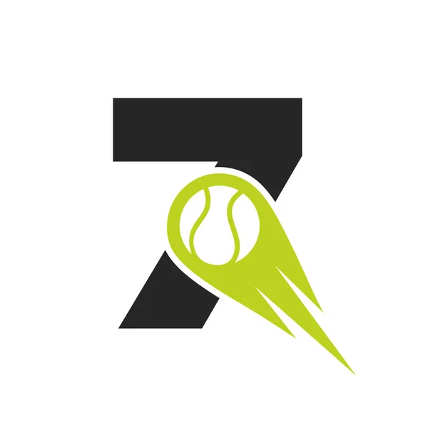 Harf Tenis Kulübü Logo Tasarım Şablonu Tenis Spor Akademisi Kulüp — Stok Vektör