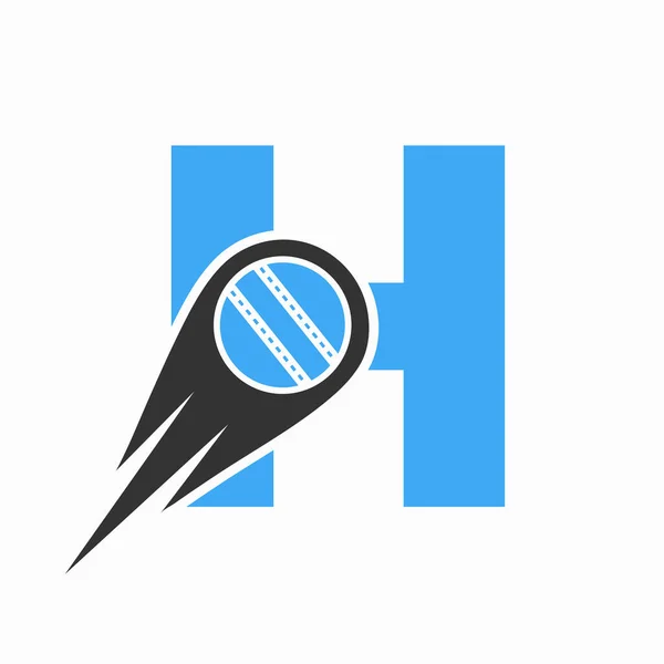 Lettre Concept Logo Cricket Avec Icône Mobile Boule Pour Symbole — Image vectorielle