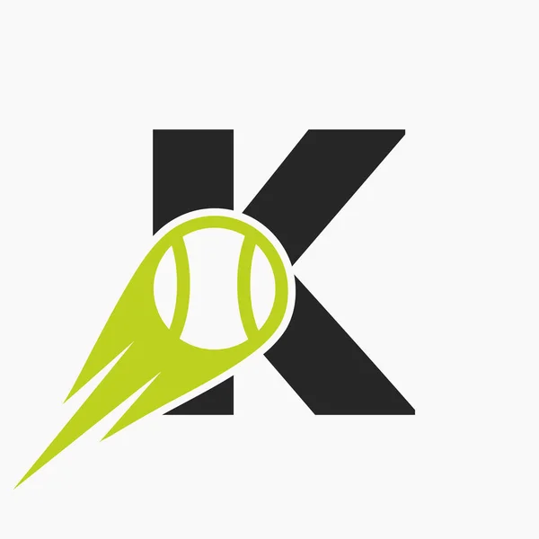Baş Harf Tenis Kulübü Logo Tasarım Şablonu Tenis Spor Akademisi — Stok Vektör