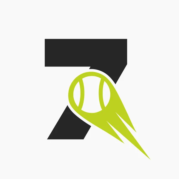 Initial Letter Tennis Club Logo Design Template Tennis Sport Academy — Stock Vector