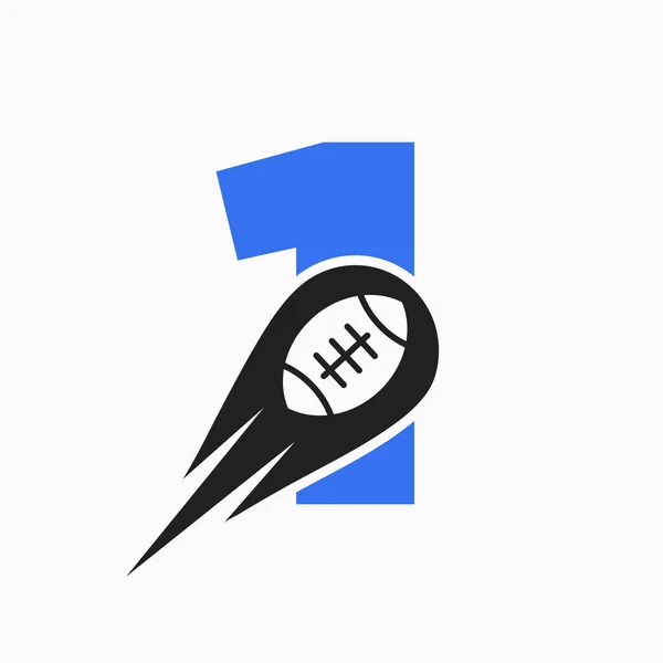 Αρχική Επιστολή Λογότυπο Ράγκμπι Αμερικανικό Σύμβολο Ποδοσφαίρου Συνδυάζουν Εικονίδιο Μπάλα — Διανυσματικό Αρχείο
