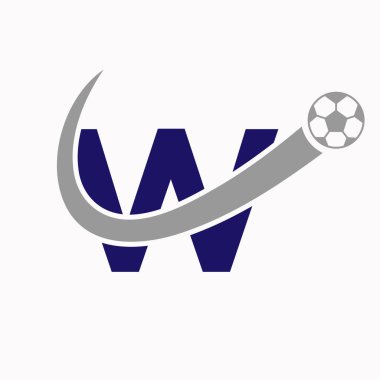 W harfi futbol logosu. Futbol Logosu Hareketli Futbol Simgesi Konsepti