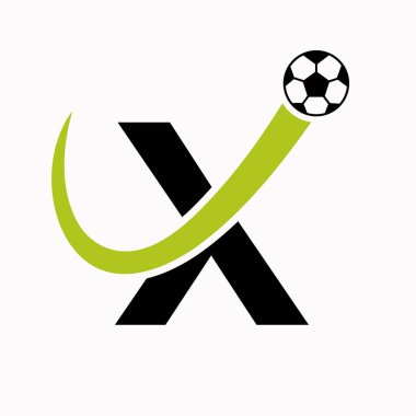 X harfi futbol logosu. Futbol Logosu Hareketli Futbol Simgesi Konsepti