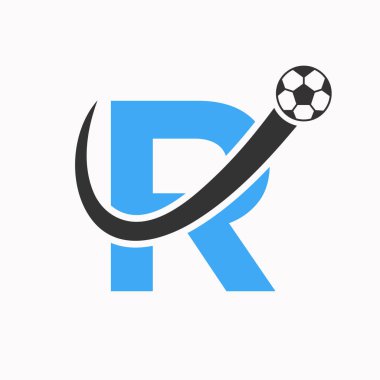 R harfi futbol logosu. Futbol Logosu Hareketli Futbol Simgesi Konsepti