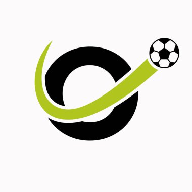 O Futbol Logosu. Futbol Logosu Hareketli Futbol Simgesi Konsepti