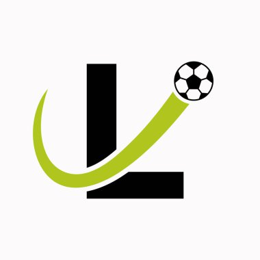 L harfi futbol logosu. Futbol Logosu Hareketli Futbol Simgesi Konsepti