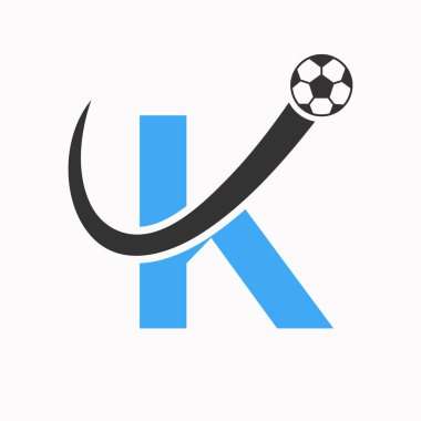 K harfi futbol logosu. Futbol Logosu Hareketli Futbol Simgesi Konsepti