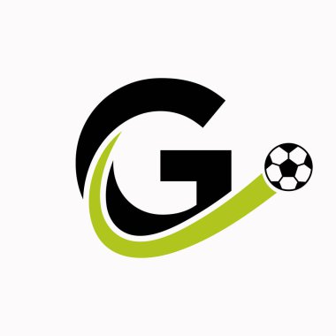 G harfi futbol logosu. Futbol Logosu Hareketli Futbol Simgesi Konsepti